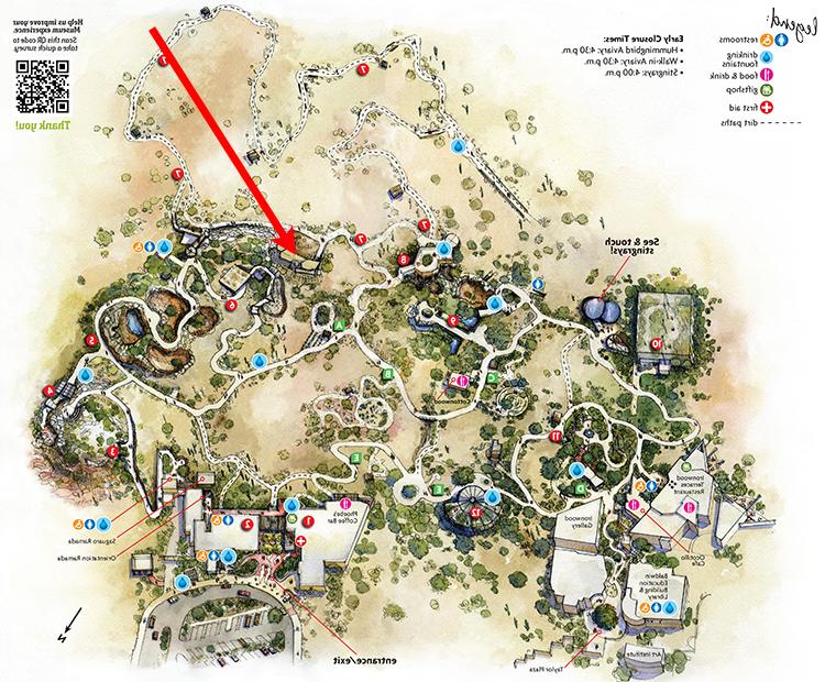 Museum map showing location of Black-tailed and Antelope Jackrabbit