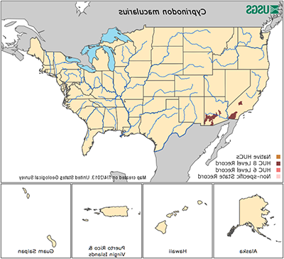 Range Map for Desert and Sonoyta Pupfish